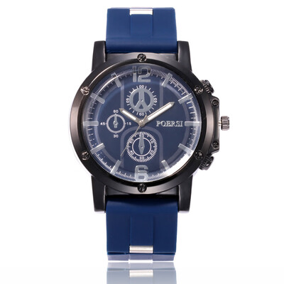 

Casual fashion silicone watch mens sports quartz wrist