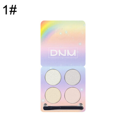 

4 Colors Glitter Eyeshadow Powder Palette Highlighter Face Concealer Makeup