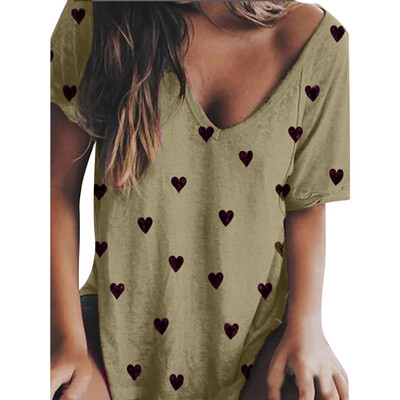 

Starmoon Womens Summer Casual Print Tops Short Sleeve T-Shirts Blouse