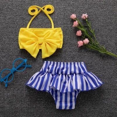 

Newborn Kids Baby Girls Bow Bikini Set Swimwear Swimsuit Bathing Suit Beach