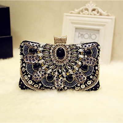 

Tailored Women Vintage Handmade Evening Handbag Party Clutch Purse Shoulder Cross Bag