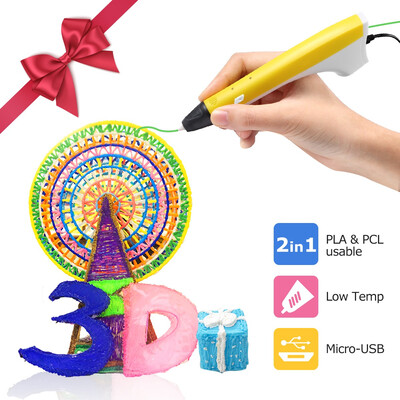 

Ailink 3D Printing PenUpgrade Intelligent 3D Pen With 175mm PLAPCL FilamentOne Button Operation No Burn No Toxic No Clog
