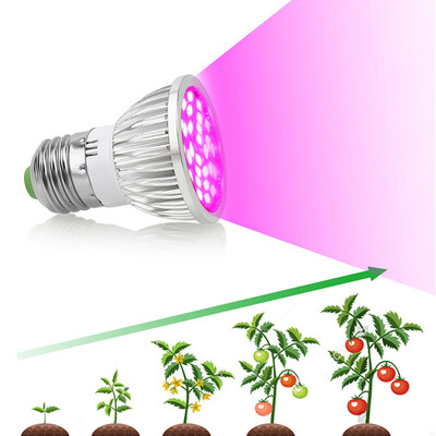 

Gobestart E27 6W 28-LEDPlant Grow Light Bulb Hydroponic Veg Flower Full Spectrum