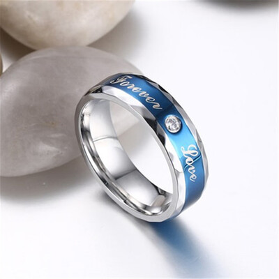 

Fashion Womens Men Blue Sapphire Bridal Engagement Wedding Heart Ring Jewelry