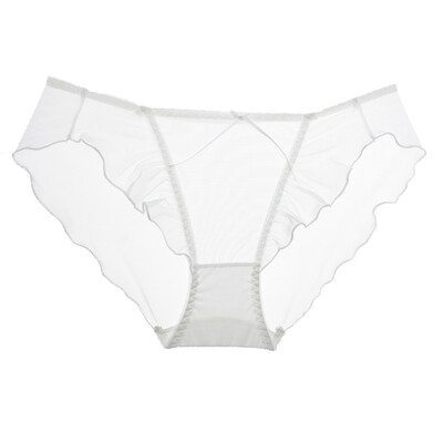 

Toponeto Imprinted Sexy Transparent Mesh Lotus Edge Sexy Mid-low Waist Ladies Underwear
