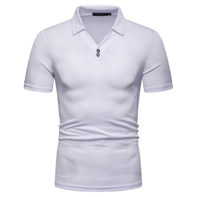 

Toponeto Fashion Mens Casual Pure Color Slim Fit Short Sleeve Sports Shirt Top Blouse