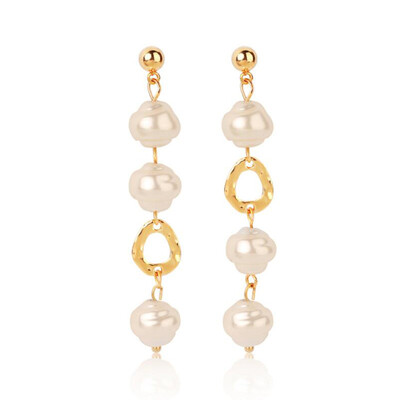

2019 new brand design irregular gold series earrings generous simple temperament pendant earrings Korean earrings for women