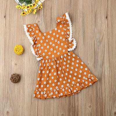 

Newborn Toddler Kids Baby Girl Summer Backless Lace Floral Party Dress Sundress