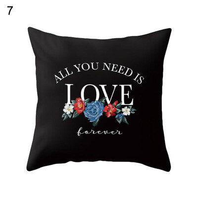 

Flower Letter Tiger Flamingo Pillow Case Cushion Cover Sofa Bed Car Cafe Decor