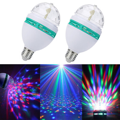 

〖Follure〗2pcs Colorful Rotating Stage LED Light Bulb Flashing Disco DJ KTV Lamp