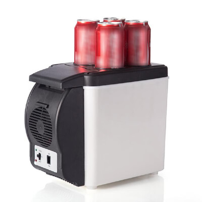 

Portable DC 12V Mini 6L Car Refrigerator Multi-function Travel Fridge Home Cooler Warmer with 4 Drink Holes Electric Fridge for Tr