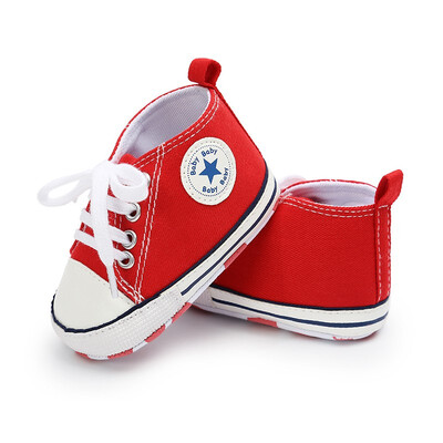 

Baby Boys Girls Shoes Canvas Toddler Sneakers Anti-Slip Infant First Walkers 0-18 Months