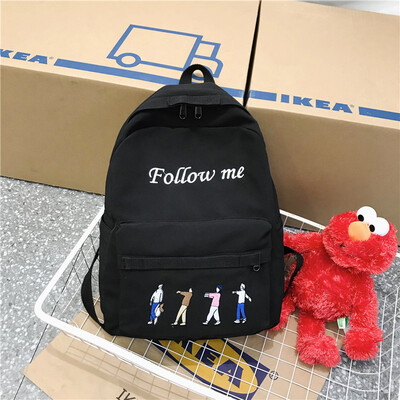 

Bookbags Women Korean version High School Students Chaobao Cool Simple Sen Nylon Ancient Girl Japanese Shoulder Bag