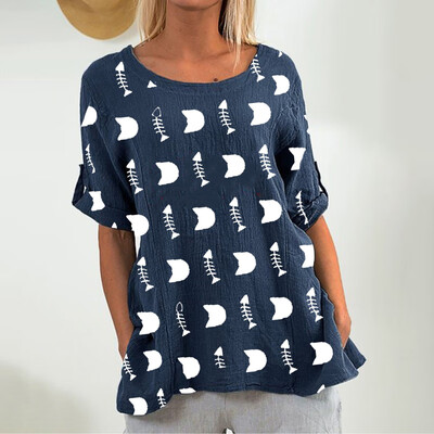 

Womens Tops Ladies Shirts Beach Summer Plus Size Casual Fashion Printed