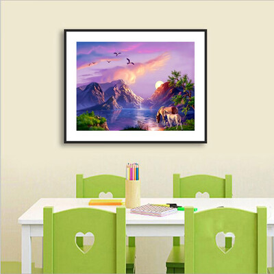 

Gobestart 5D Embroidery Paintings Rhinestone Pasted DIY Diamond Painting Cross Stitch