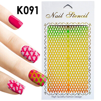 

Toponeto 1Pc Irregular Hollow Nail Art Vinyls Stencil Stickers Manicure