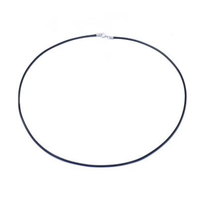 

Waxed Cord Necklaces Makings with Sterling Silver Spring Clasps Black 187"475cm 15mm