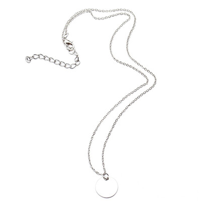 

Women Simple Small Wafer Necklaces Temperament Chokers Chain