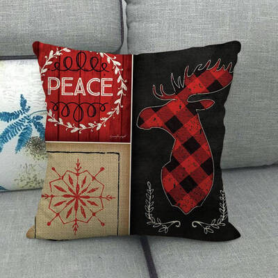 

18X18&quot Merry Christmas Liene Pillowcase Xmas Gift Designed Throw Pillow Case Cover Cushion Home Sofa Decor