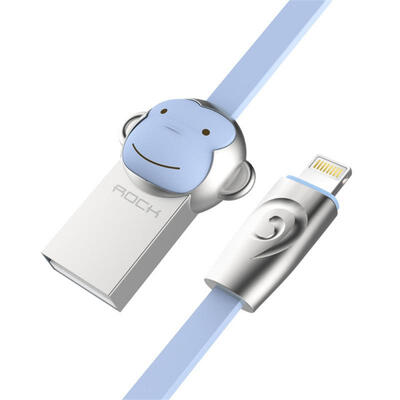 

ROCK USB Cables Fast USB Charging Data Cable Monkey Noodle Shape Lightning Cable For Apple IPHONE -1m