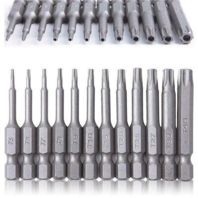 

12PCS Torx Screwdriver Drill Bit Set 100MM Extra Long Hex Security Magnetic Head