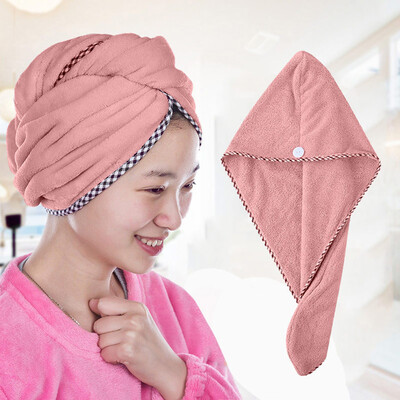 

〖Follure〗Thick Absorbent Dry Hair Cap Shower Cap Quick-drying Towel Absorbent Cap