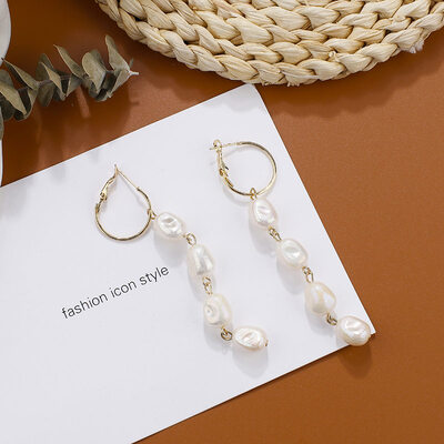

Flashbuy Metal Pearl Drop Earrings For Women Geometric Acrylic Multi Style Earrings Girls Fashion Jewelry Wedding Accessories