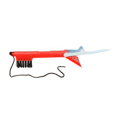 

Multi-Purpose Red Golf Club Cleaning Brush Shoes Grooves Cleaner