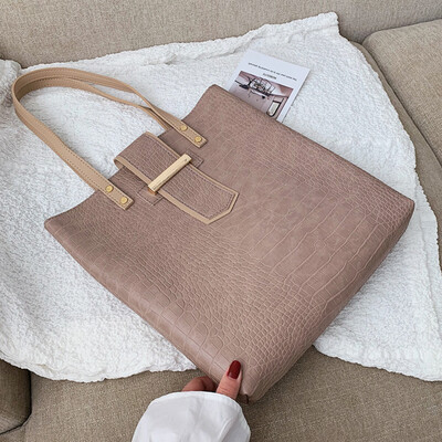 

Bag woman 2019 new trendy Korean version simple Tote bag student handbag leisure 100 take a large amount of capacity leisure le