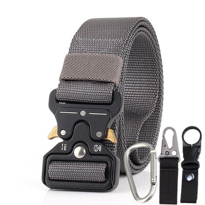 

New 38cm Tactical Military Belts Nylon Belts Alloy Automatic Insert Metal Buckle SWAT Combat Training Belt Waist Belt