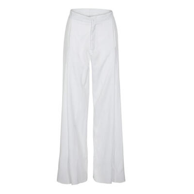 

High Waist Zipper Palazzo Pants Women Elegant OL Style Wide Leg Trousers
