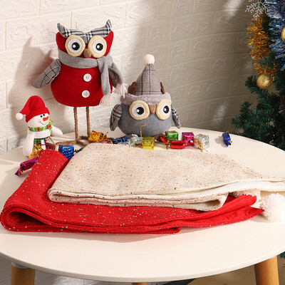

Tailored Christmas knitting Sequin Tablecloth 30x180cm Christmas Table Cloth