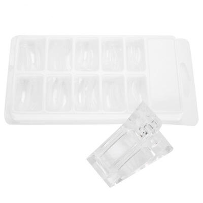 

Greensen 100pcs Different Size Quick Building False Nail Tips Nail Fixed Clip Nail Art Kit Set