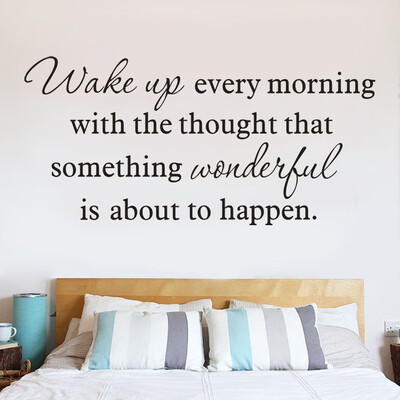 

〖Follure〗Wake up Every Morning Removable Art Vinyl Mural Home Room Decor Wall Stickers