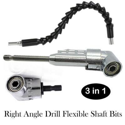 

3pcs 105 Angle Drill Flexible Shaft Bits Extension Screwdriver Bit Holder Tool