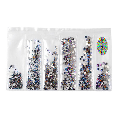 

Gobestart Nail Art Rhinestones Glitter Diamond Crystal Gems 3D Tips DIY Decoration