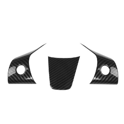 

3pcsset For Tesla Model 3 Car Inner Accessories Steering Wheel Button Cover Trim 3pcs ABS Carbon Fiber Style