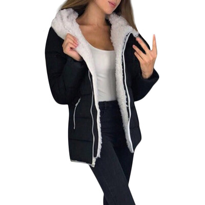 

Toponeto Fashion Women Winter Thicken Coats Long Sleeve Warm Jacket Outerwear Zipper Coat