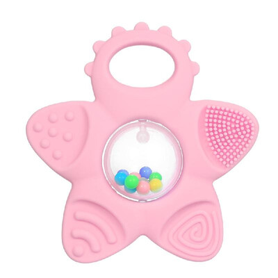 

Baby Teething Toy Cartoon Shape Multi-function Teethers Soft Silicone Food Grade Non-toxic Safe for 3 Months Baby Infant Toddler