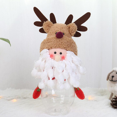 

Toponeto Christmas Decoration Transparent Candy Jar Plastic Creative Ornaments Gift Box