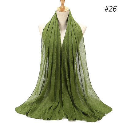 

New pleated crease cotton scarf womens fashion turban hooded towel wholesale factory direct one generation