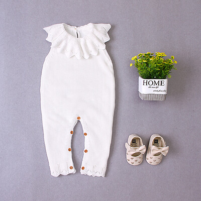

Baby Rompers Autumn Newborn Knitted Baby Clothes Ruffle Baby Girl Romper Woolen Princess Infant Baby Jumpsuit Girls Clothes