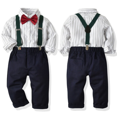

Newborn Baby clothes kids boys wedding party suit toppants tuxedo outfits set