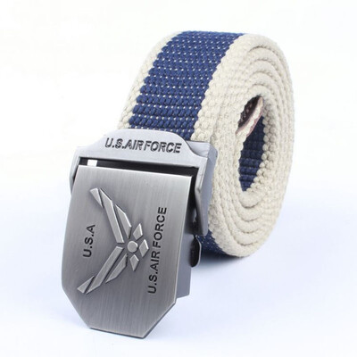 

Hot selling new Unisex belt high quality canvas weaving Alloy Automatic buckle Men belt outdoor casual Men&Women cowboy belt