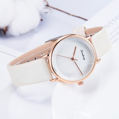 

RM Trend Simple Without Digital Monochrome Plane Dial Belt Quartz Womens Watch