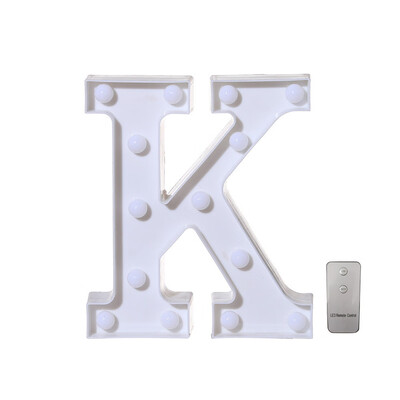

Gobestart Remote control Alphabet Letter Lights LED Light Up White Plastic Letters Stand K