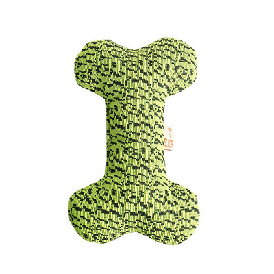 

Bone-shaped Dog Chew Toy Teeth Cleaning Pet Durable Squeaky Corduroy Toy For Bite Resistant Molar Training