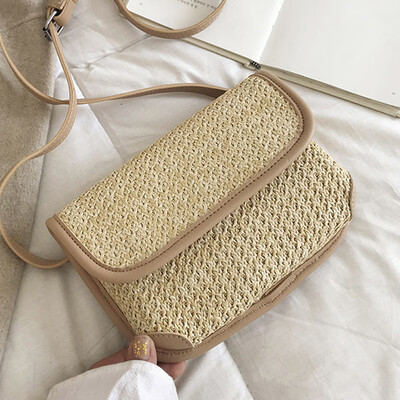 

Straw style small bag girl 2019 new Chaohan version 100 lap oblique cross bag girl single shoulder girl bag