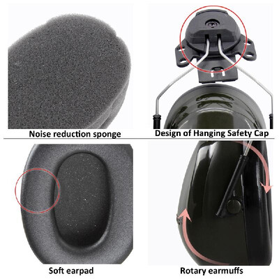 

3M H7P3E Noise-proof Earmuffs NRR 24dB Noise Reduction Ear Muffs Hanging Helmet Earmuffs Hearing Protection for Industrial Use 1