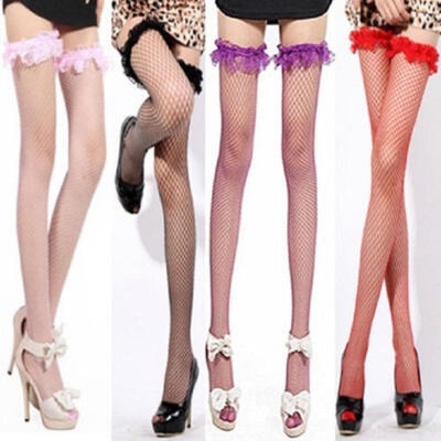 

2018 Ladies Women Transparent Fishnet Silk Fishnet Flower